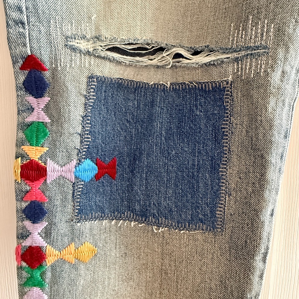 Vintage Blue Denim Boyfriend Jeans - Picture 7 of 8